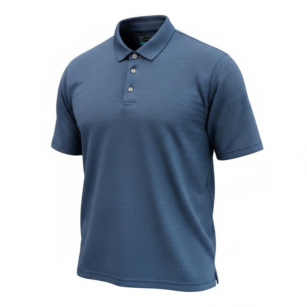 PGA Tour - Polo Golf Shirt Men's Size 2XL - Blue Diamond Geometric Print